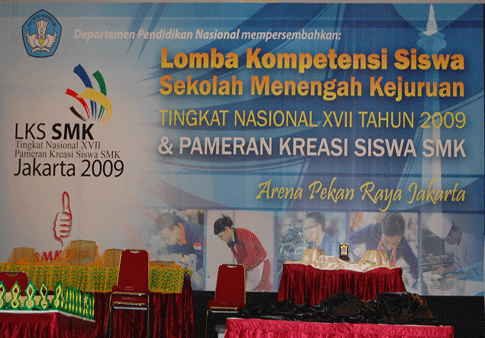 Depdiknas - Sewa Laptop - Lomba Kompetensi Siswa Sekolah Menengah Kejuruan (LKS SMK) Tingkat Nasional XVII 2009 dan Pameran Kreasi Siswa - Arena Pekan Raya Jakarta